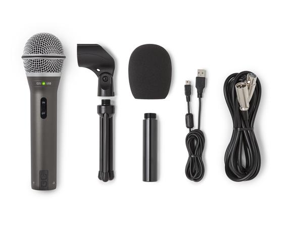 Samson Q2U Black Handheld Dynamic USB Microphone Bundle with Boom Arm and  Pop Filter (3 Items)